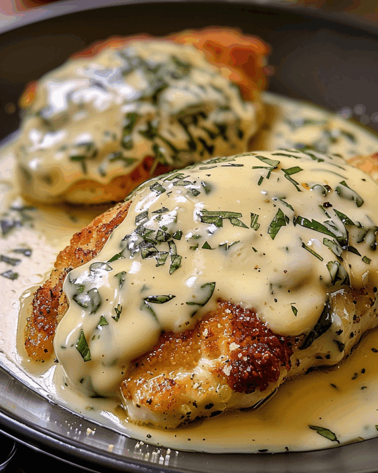 Mozzarella Chicken in Basil Cream Sauce