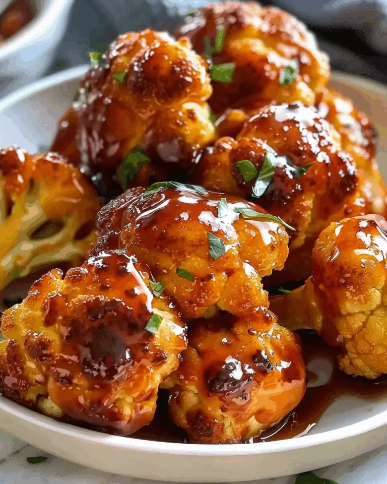 Sweet and Savory Glazed Baked Cauliflower