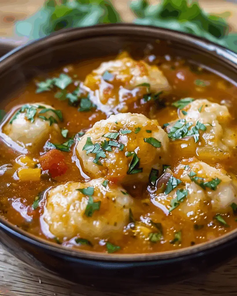Tamale Soup with Tamale Dumplings