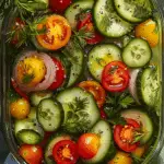 Marinated Cucumbers, Onions, and Tomatoes
