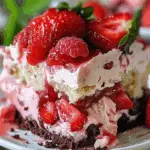 Strawberry Earthquake Cake