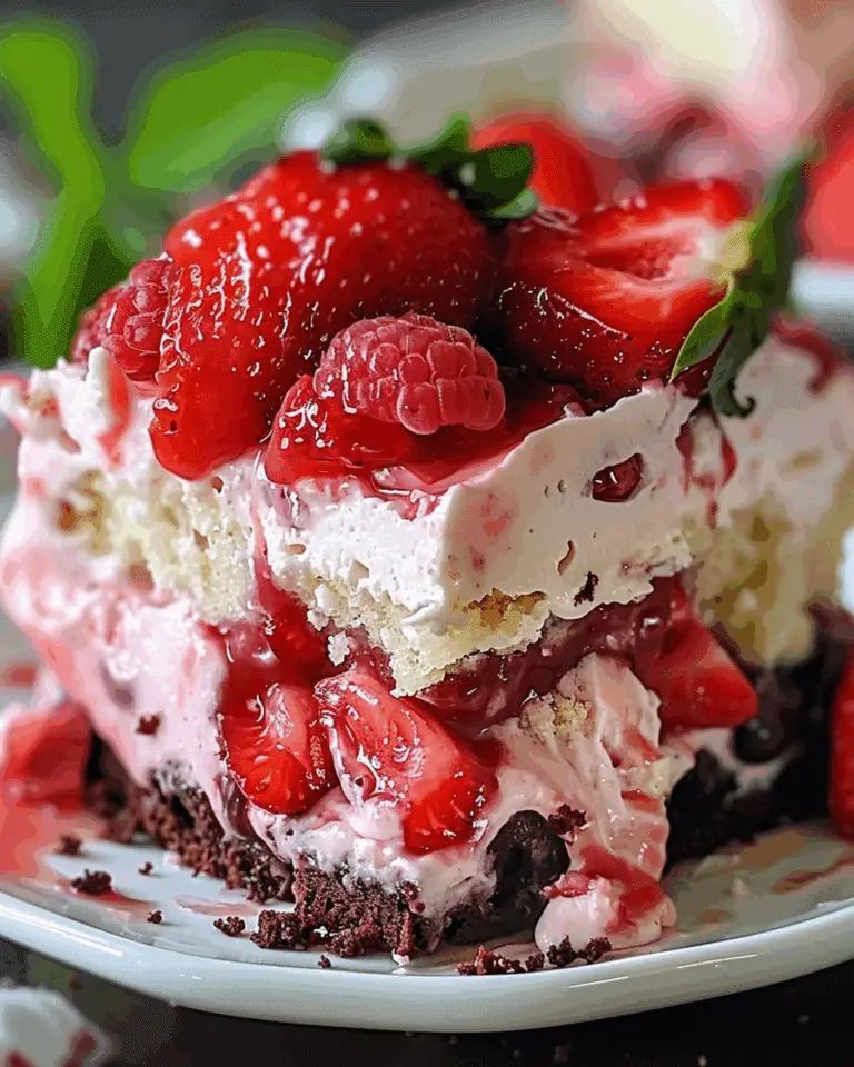Strawberry Earthquake Cake