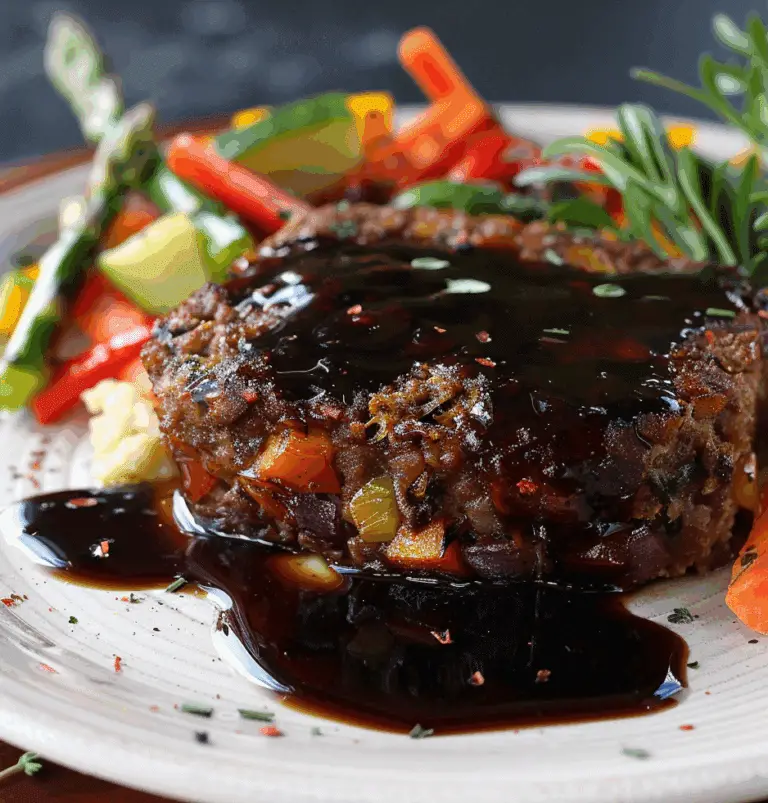 Vegetable Meatloaf with Balsamic Glaze