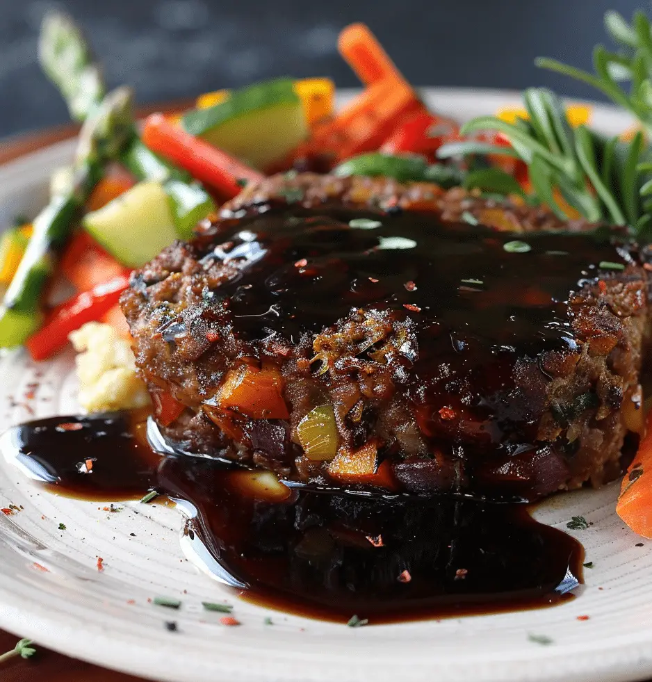 Vegetable Meatloaf with Balsamic Glaze