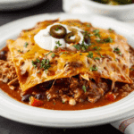 Crock Pot Shredded Beef Enchilada Casserole
