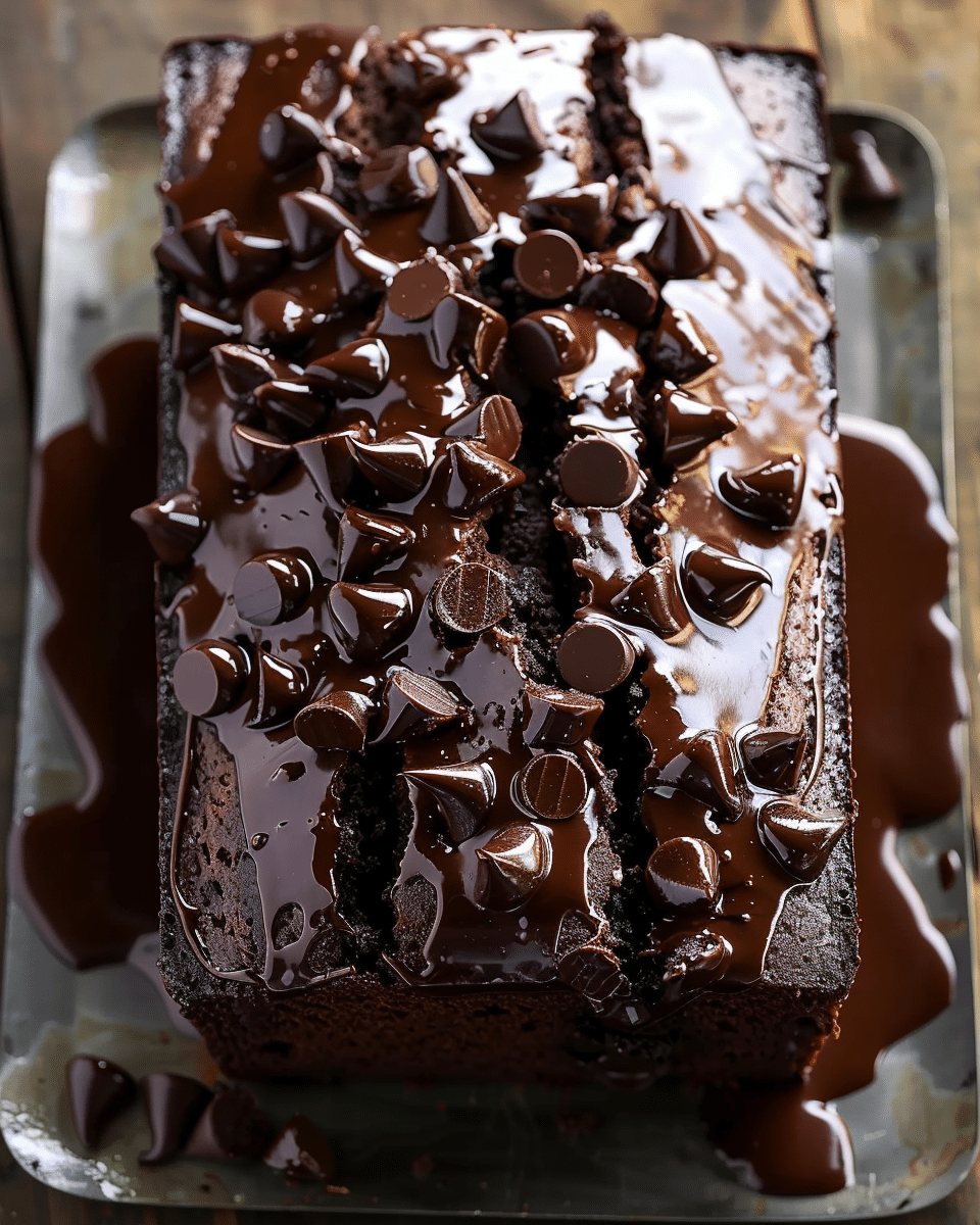 Hot Fudge Brownie Bread