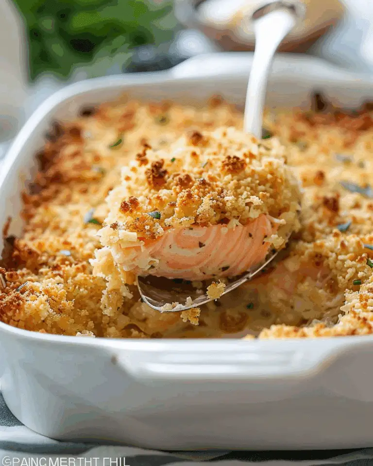 Parmesan Crusted Salmon Casserole
