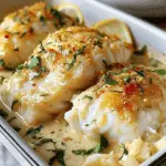 Baked Cod in Coconut Lemon Cream Sauce