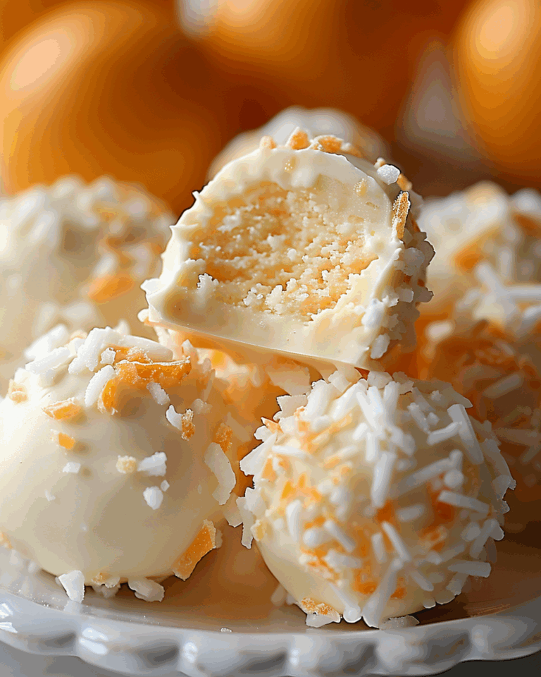 No Bake Orange Creamsicle Truffles
