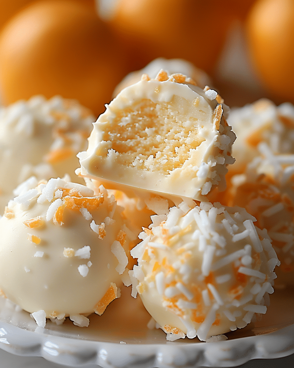No Bake Orange Creamsicle Truffles