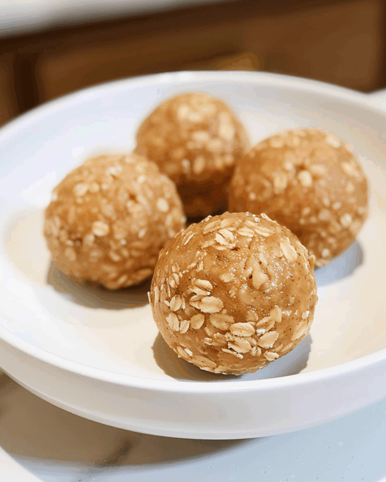 3 Ingredient Peanut Butter Oatmeal Balls