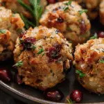 Cranberry Turkey Stuffing Balls