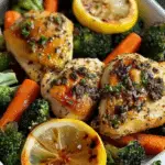Lemon Herb Chicken with Roasted Carrots & Parmesan Broccoli