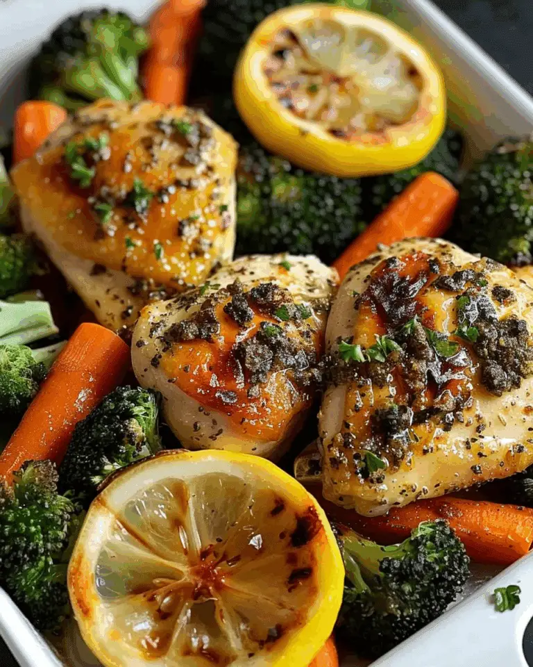 Lemon Herb Chicken with Roasted Carrots & Parmesan Broccoli