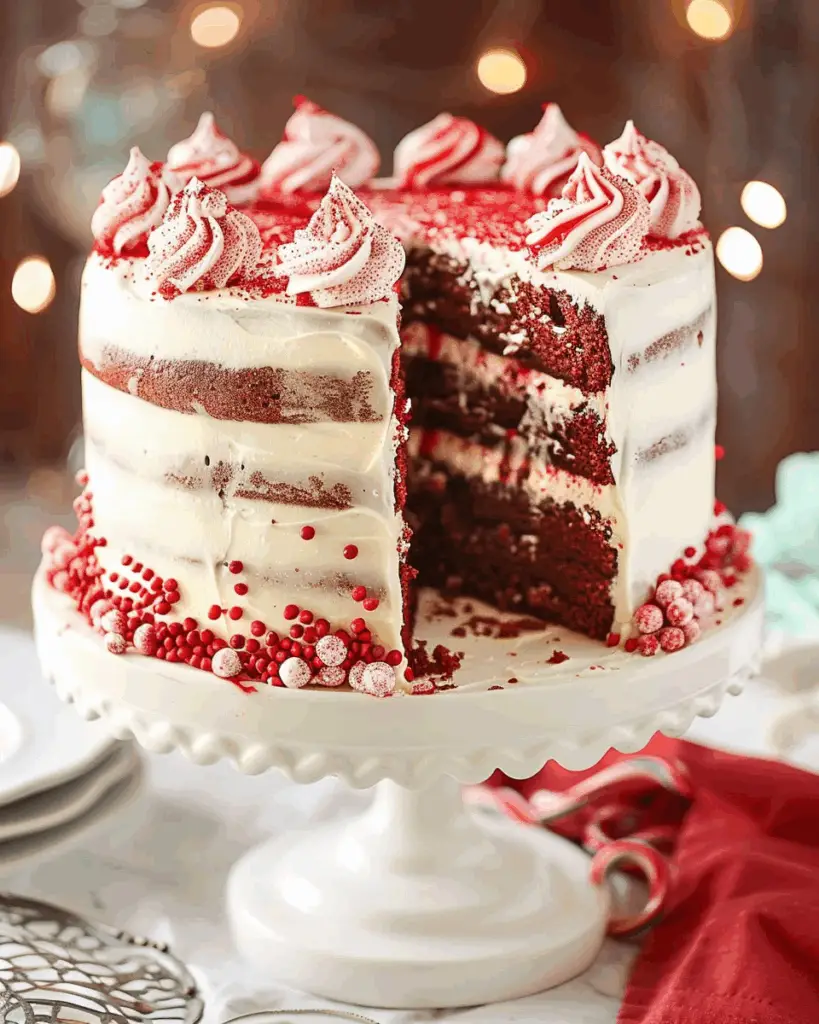 Peppermint Chip Layer Cake