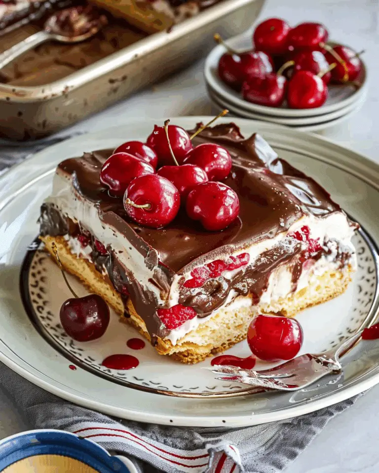 Cherry Chocolate Éclair Cake