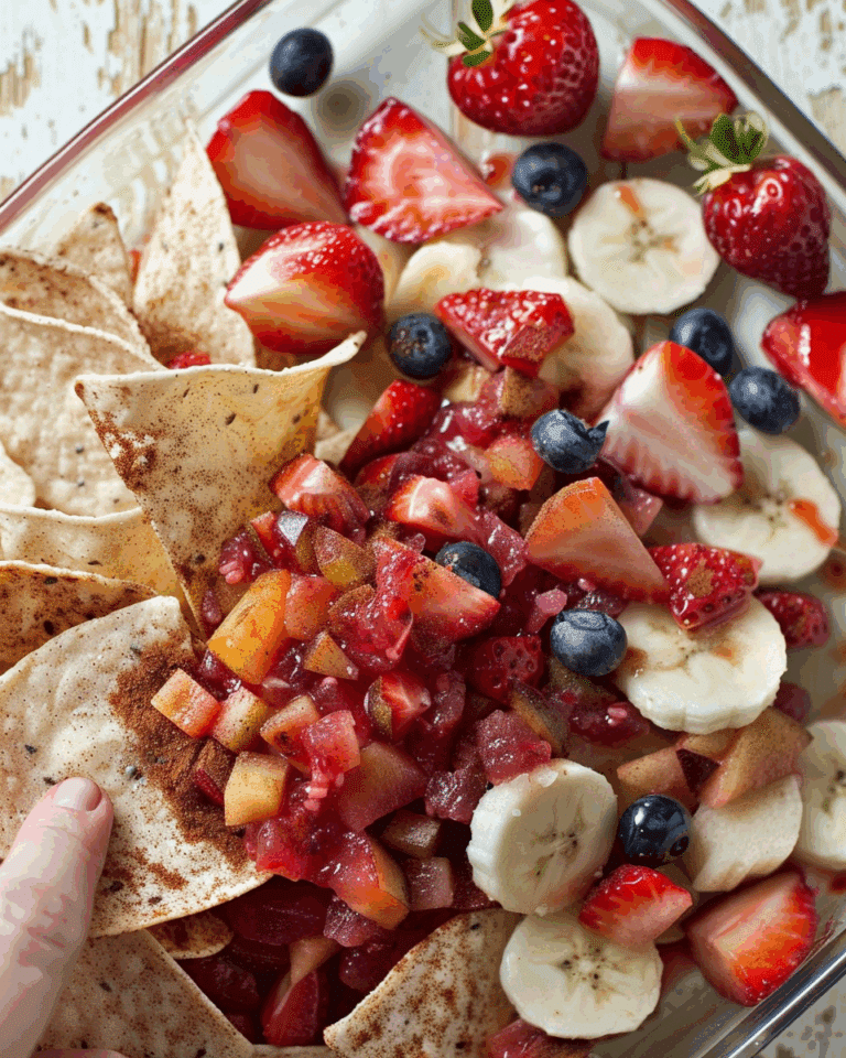 Fruit Salsa with Cinnamon Tortilla Chips