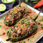 Brisket Stuffed Poblano Peppers