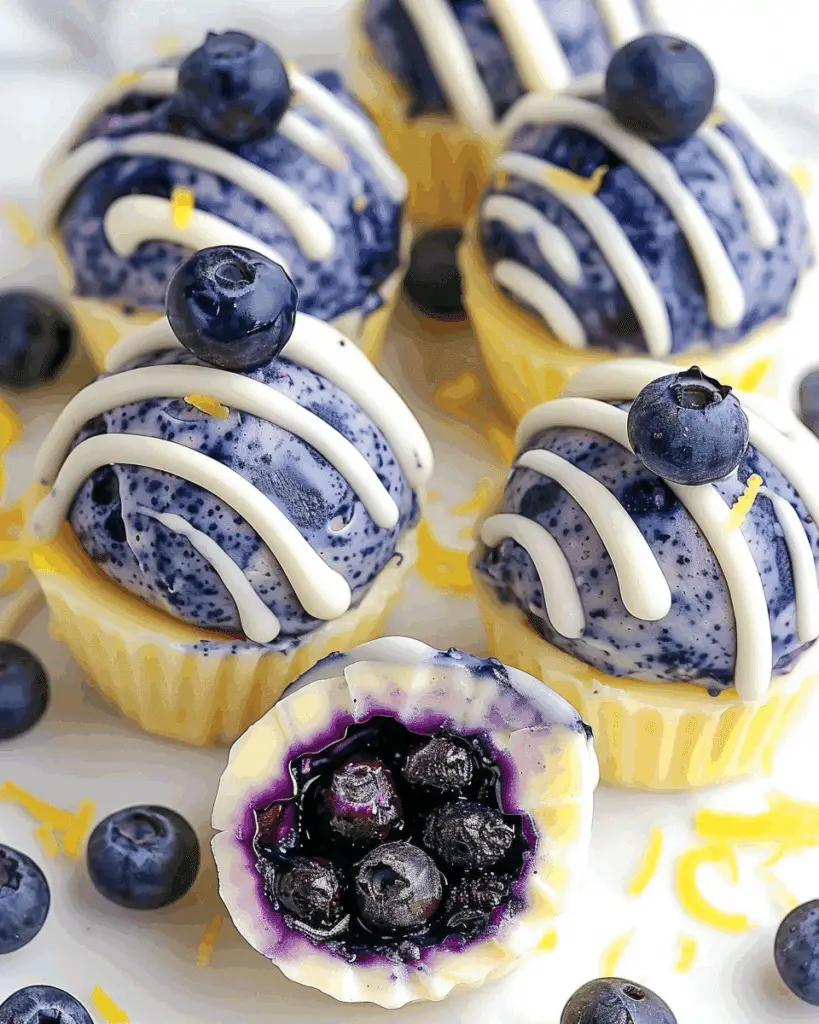 Lemon Blueberry Cheesecake Bites
