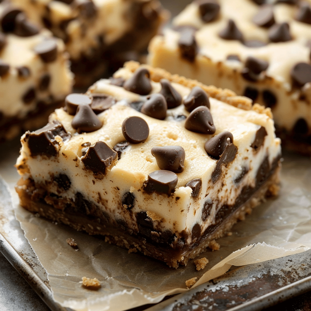 Chocolate Chip Cheesecake Bars