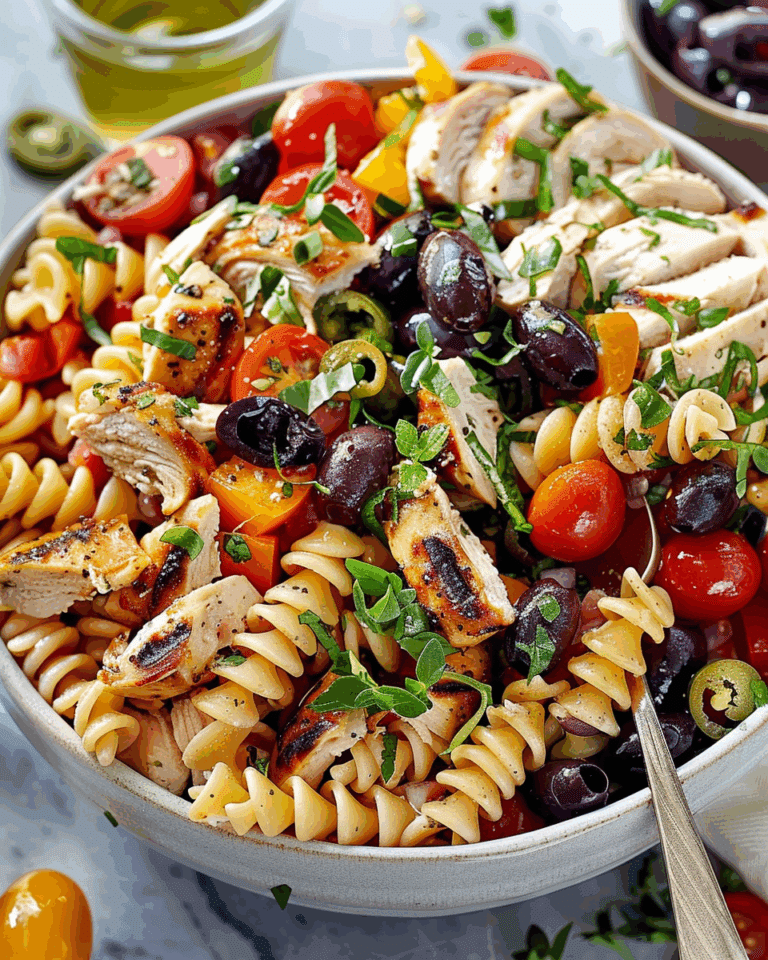 Mediterranean Chicken Pasta Salad