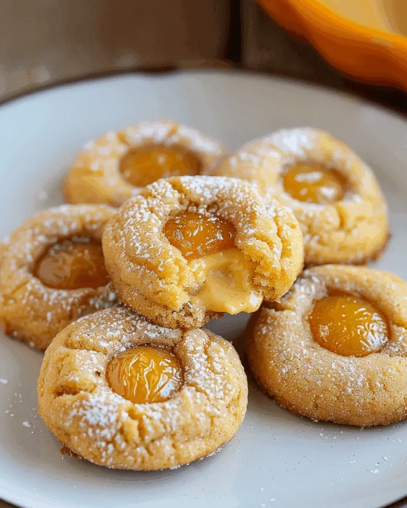 Pumpkin Cheesecake Thumbprint Cookies