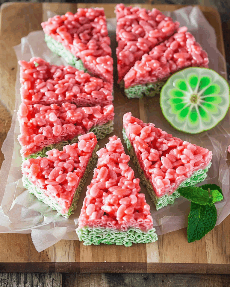 Watermelon Rice Krispie Treat