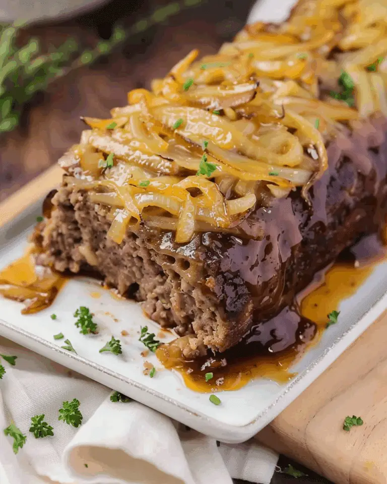 Keto French Onion Meatloaf