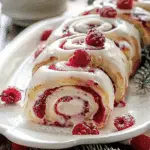 Raspberry Swirl Christmas Roll