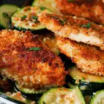 Pan Fried Parmesan Chicken & Garlic Zucchini