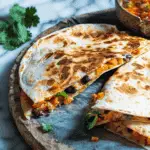 Vegetarian Quesadillas with Black Beans and Sweet Potato