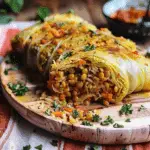 Lentil and Rice Stuffed Cabbage Rolls