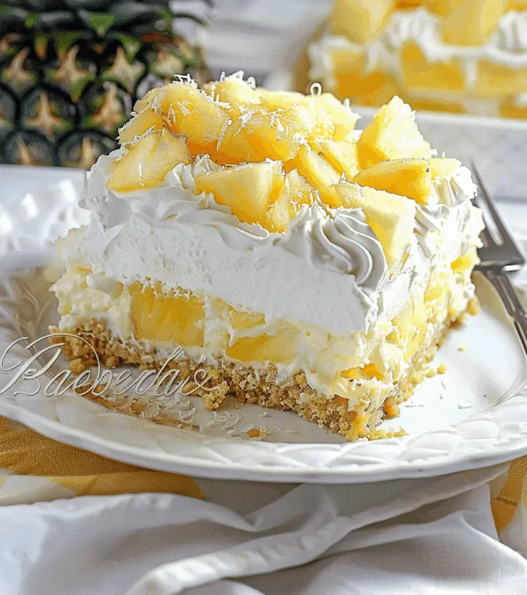 No-Bake Pineapple Cream Dessert