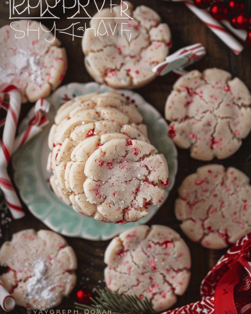 Peppermint Shortbread Cookies