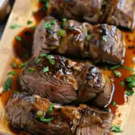 Balsamic Glazed Steak Rolls