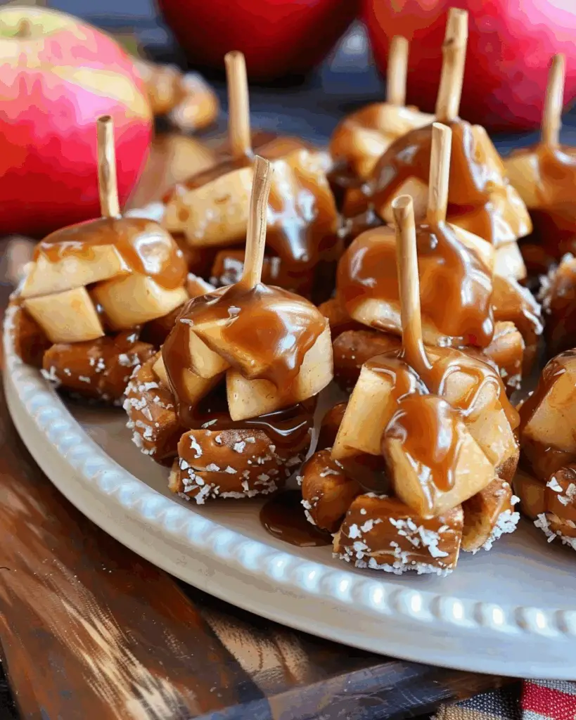 Caramel Apple Pretzel Bites