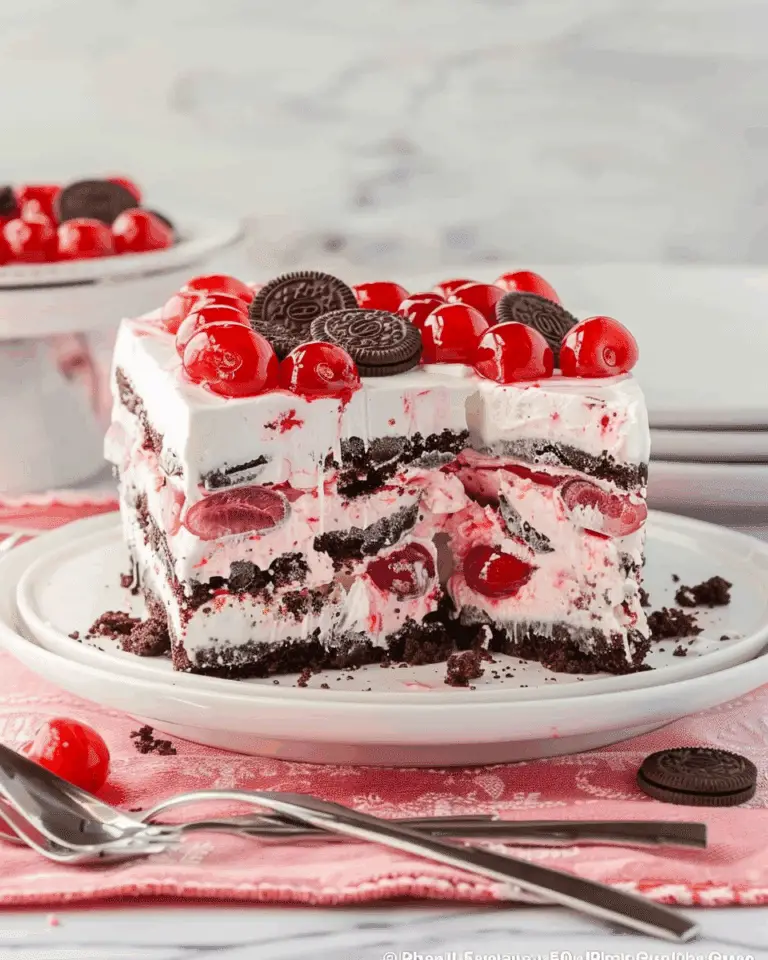 Cherry Oreo Icebox Cake