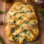 Spinach Artichoke Dip Pull Apart Christmas Bread