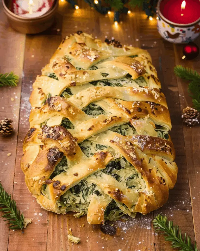 Spinach Artichoke Dip Pull Apart Christmas Bread
