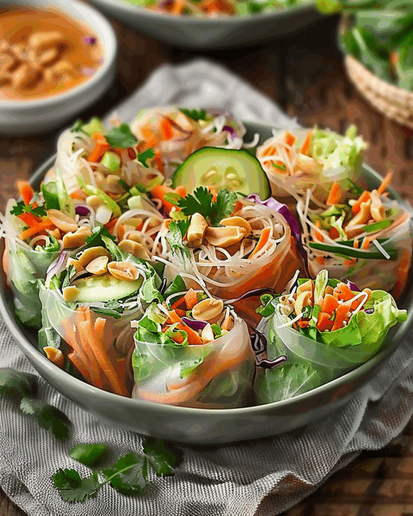 Spring Roll Salad with Peanut Dressing (Gluten-Free)
