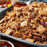 Sweet and Crunchy Praline Party Mix