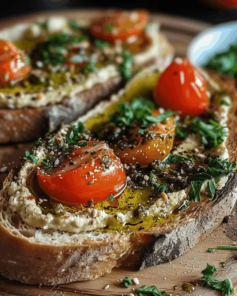 Mediterranean Hummus Toast with Za’atar