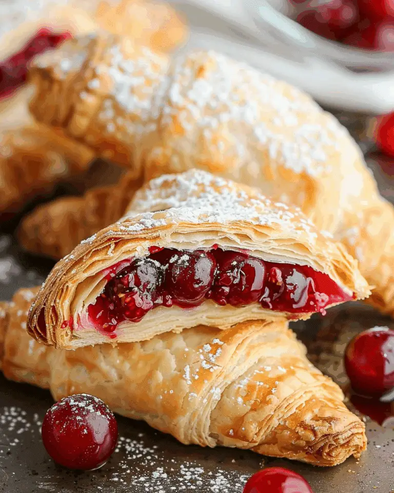 Cherry Puff Pastry Turnovers
