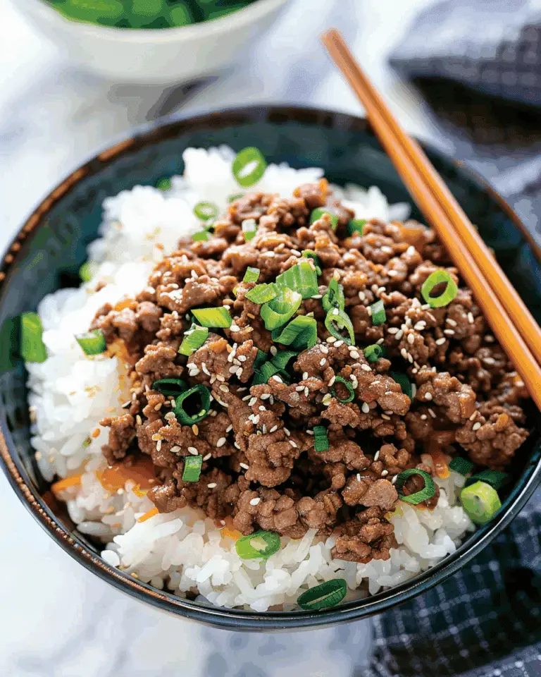 Korean Ground Beef and Rice Bowls