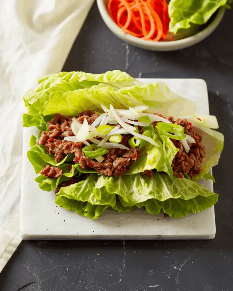 Korean Ground Beef Lettuce Wraps
