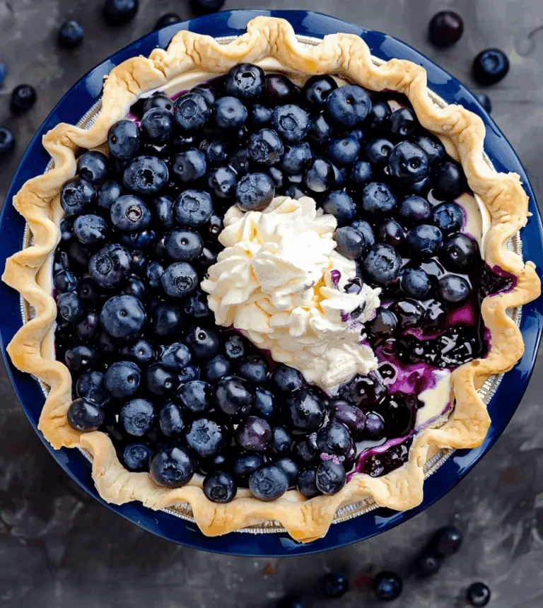 Blueberry Cream Cheese Pie