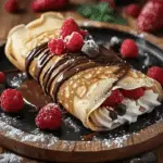 Handmade Chocolate Filled Rolled Crêpes