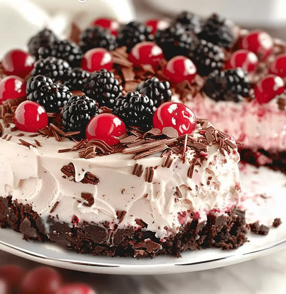 No Bake Black Forest Cheesecake