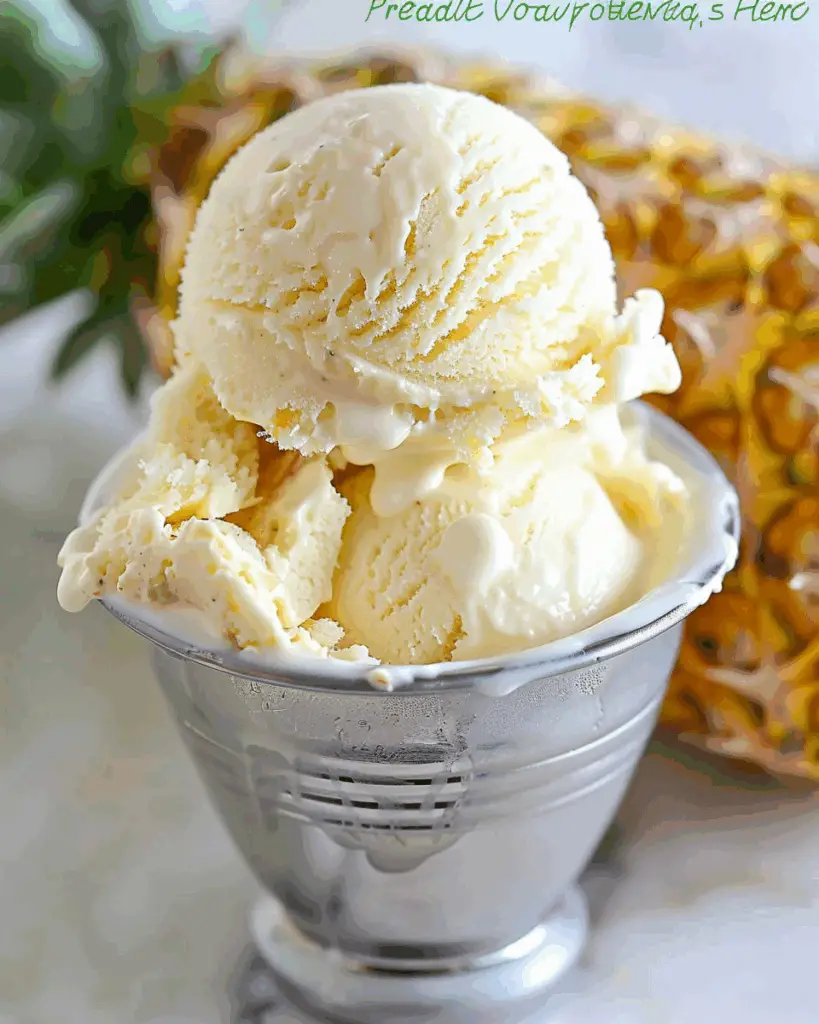 Pineapple Coconut Ice Cream