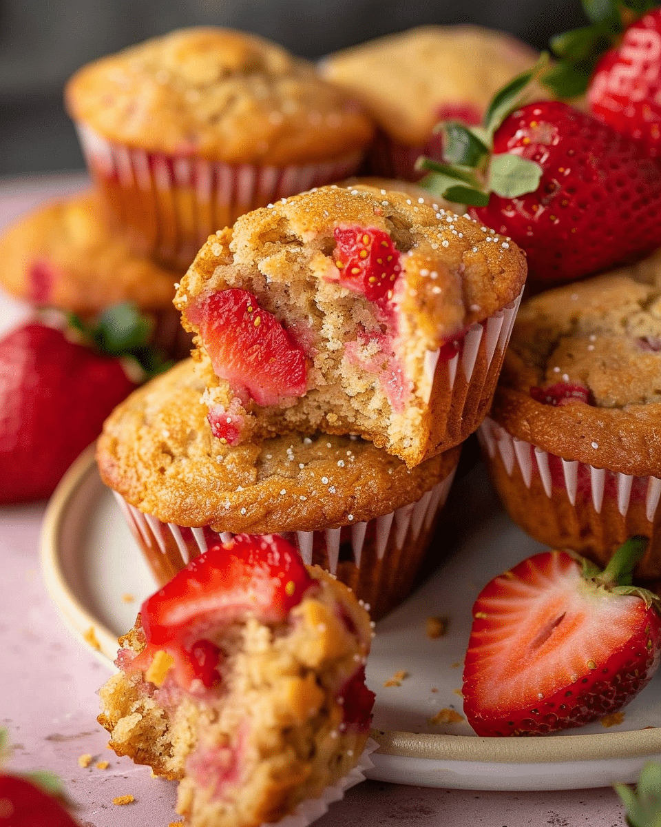 Strawberry Protein Muffins